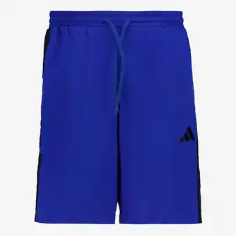 Scapino Adidas M 3S FT heren sportshort blauw aanbieding