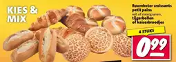 Nettorama Roomboter croissants petit pains, tijgerbollen of kaiserbroodjes aanbieding