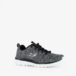 Scapino Skechers dames sneakers zwart wit aanbieding