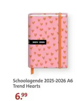 Bruna Schoolagende 2025-2026 A6 Trend Hearts aanbieding