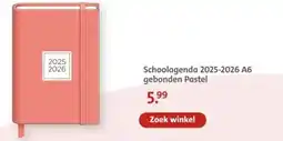 Bruna Schoolagenda 2025-2026 A6 gebonden Pastel aanbieding