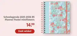 Bruna Schoolagenda 2025-2026 B5 Planner Pastel miniflowers aanbieding