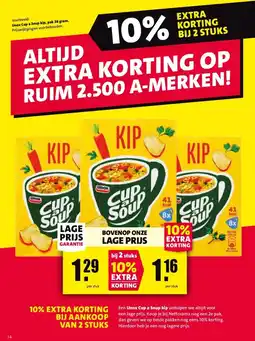 Nettorama Unox Cup a Soup kip, pak 36 gram. aanbieding