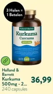 Holland & Barrett Kurkuma 500mg - 240 capsules aanbieding