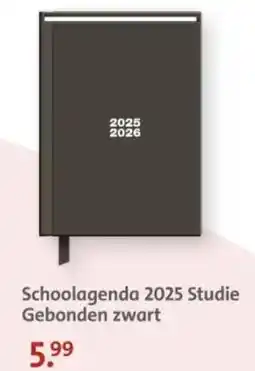 Bruna Schoolagenda 2025 Studie Gebonden zwart aanbieding