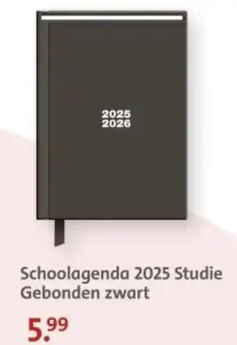 Bruna Schoolagenda 2025 Studie Gebonden zwart aanbieding