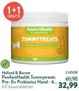 Holland & Barrett PawfectHealth Tummytreats Pre- En Probiotica Hond - 60 soft treats aanbieding