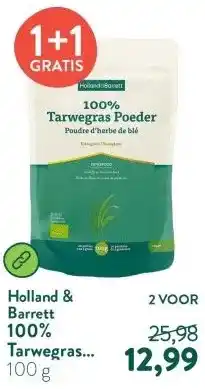 Holland & Barrett 100% Tarwegras Poeder Biologisch aanbieding