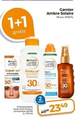 Trekpleister Garnier Ambre Solaire M.u.v. mini's. aanbieding