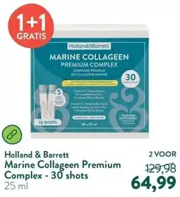 Holland & Barrett Marine Collageen Premium Complex - 30 shots aanbieding