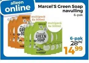 Trekpleister Marcel's Green Soap navulling aanbieding