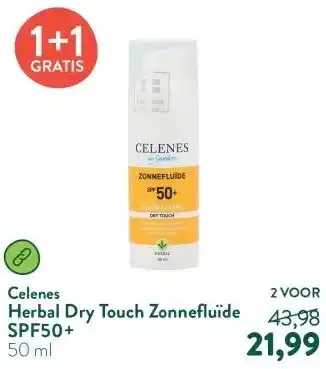 Holland & Barrett Herbal Dry Touch Zonnefluïde SPF50+ aanbieding