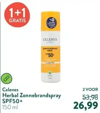 Holland & Barrett Herbal Zonnebrandspray SPF50+ aanbieding