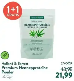 Holland & Barrett Premium Hennepproteïne Poeder aanbieding