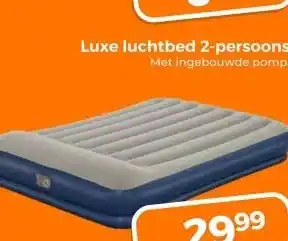 Trekpleister Luxe luchtbed 2-persoons Met ingebouwde pomp aanbieding