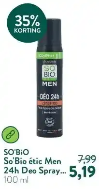 Holland & Barrett So'Bio étic Men 24h Deo Spray Organic Cedar aanbieding