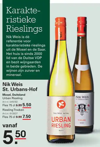 Sligro Nik Weis St. Urbans Hof aanbieding