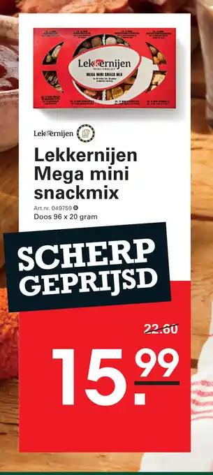 Sligro Lekkernijen Mega mini snackmix aanbieding