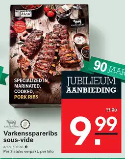 Sligro Varkensspareribs sous-vide aanbieding