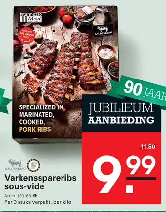 Sligro Varkensspareribs sous-vide aanbieding
