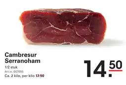 Sligro Cambresur Serranoham aanbieding
