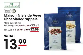 Sligro Maison Niels de Veye Chocoladedruppels aanbieding