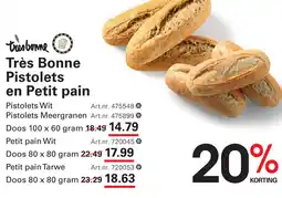 Sligro Très Bonne Pistolets en Petit pain aanbieding