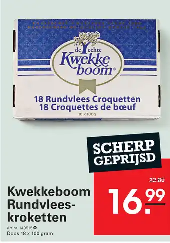 Sligro Kwekkeboom Rundvlees kroketten aanbieding