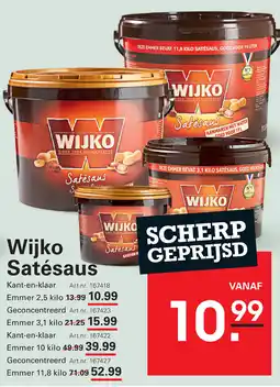 Sligro Wijko Satésaus aanbieding