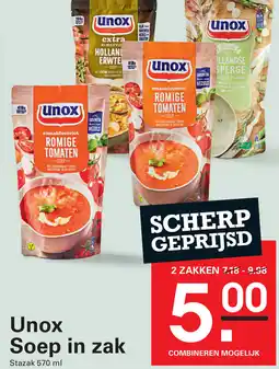 Sligro Unox Soep in zak aanbieding