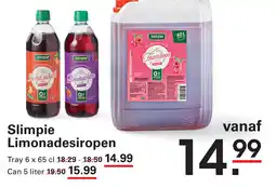 Sligro Slimpie Limonadesiropen aanbieding