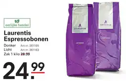 Sligro Laurentis Espressobonen aanbieding