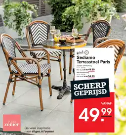 Sligro Sediamo Terrasstoel Paris aanbieding