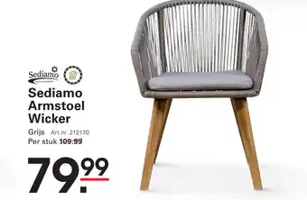 Sligro Sediamo Armstoel Wicker aanbieding