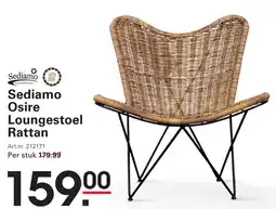 Sligro Sediamo Loungestoel Rattan aanbieding