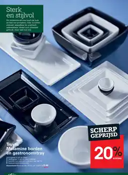 Sligro Truyts Melamine borden en gastronormtray aanbieding