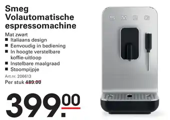 Sligro Smeg Volautomatische espressomachine aanbieding