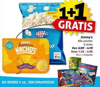 Hoogvliet Jimmy's 1+1 Gratis aanbieding