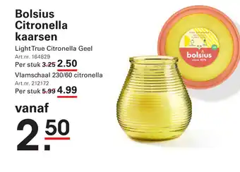 Sligro Bolsius Citronella kaarsen aanbieding