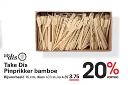 Sligro Take Dis Pinprikker bamboe aanbieding