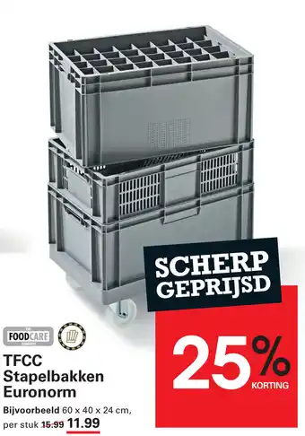 Sligro TFCC Stapelbakken Euronorm aanbieding