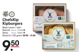 Sligro Chefskip Kipburgers aanbieding