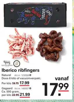 Sligro Iberico ribfingers aanbieding