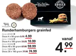 Sligro Runderhamburgers grainfed aanbieding