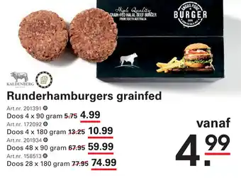Sligro Runderhamburgers grainfed aanbieding