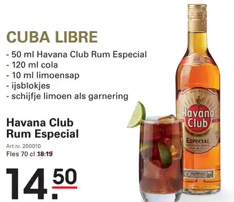 Sligro Havana Club Rum Especial aanbieding