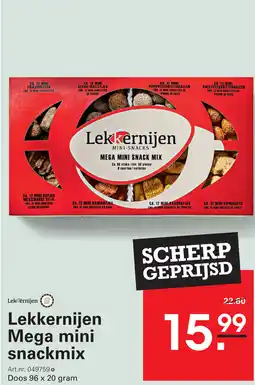 Sligro Lekkernijen Mega mini snackmix aanbieding
