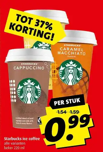 Boni Starbucks Ice Coffee Tot 37% Korting 220ml aanbieding