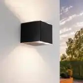 Bol.com Ledvion - Solar LED Wandlamp - 1W - 25L - 3000K - IP44 - Zwart aanbieding