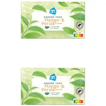 Albert Heijn AH Groene thee mango & perziksmaak 2-pack aanbieding